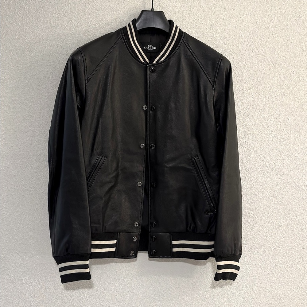 Coach Leather Bomber Jacket